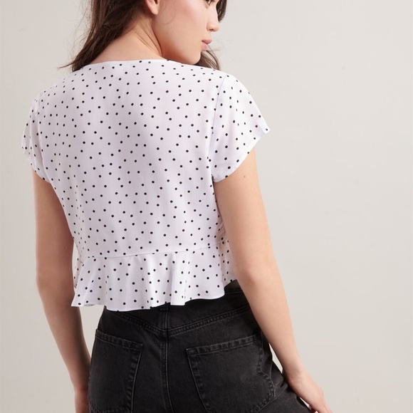 Polka Dot Tie Top - Picture 3 of 3